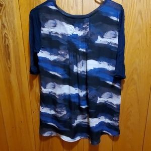 Abstract blue blouse